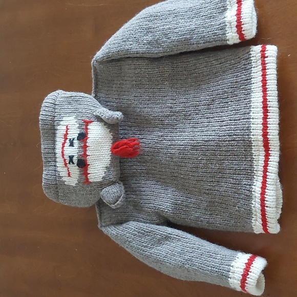 Zip Up Hoodie Wool Handcrafted - Picture 3 of 5